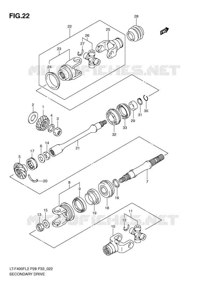 AANDRIJFAS Suzuki QUAD 400 KINGQUAD 2012  LT-F400FZL2(P28)