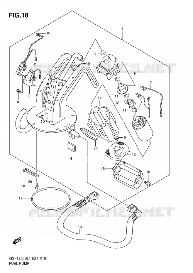 BENZINE POMP Suzuki MOTO 1250 BANDIT 2011  GSF1250SL1(E21)