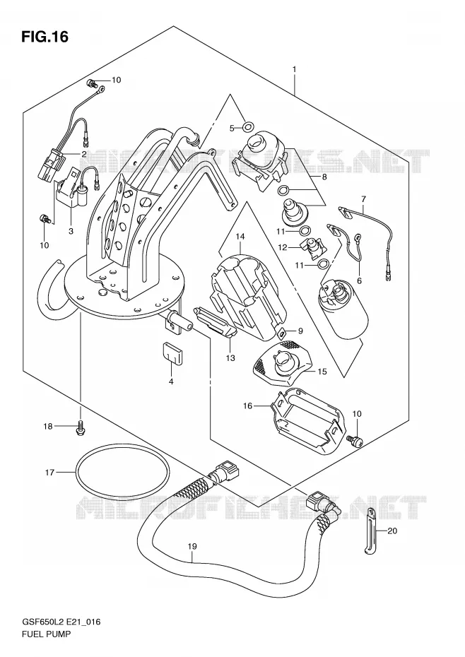 BENZINE POMP Suzuki MOTO 650 BANDIT 2012  GSF650SL2(E21)
