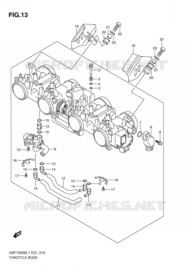 BRANDSTOFINJECTIE ASSY Suzuki MOTO 1250 BANDIT 2011  GSF1250SL1(E21)
