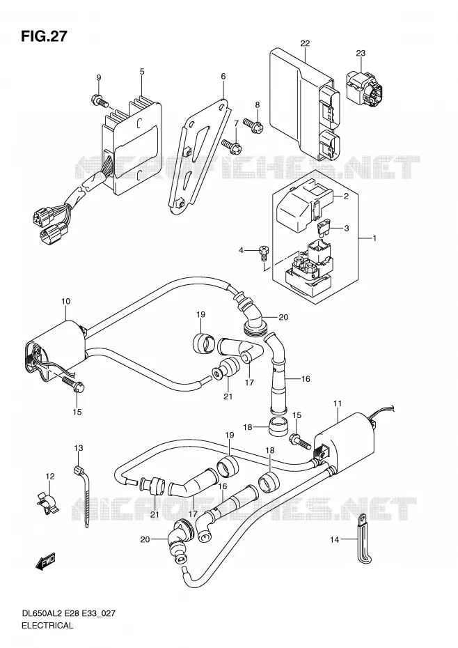 ELEKTRISCH (DL650AL2 E28) Suzuki MOTO 650 V-STROM 2012  DL650AL2(E28)