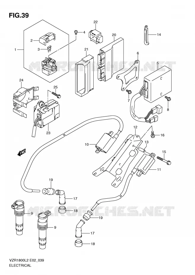 ELEKTRISCH (VZR1800L2 E02) Suzuki MOTO 1800 INTRUDER 2012  VZR1800L2(E02)