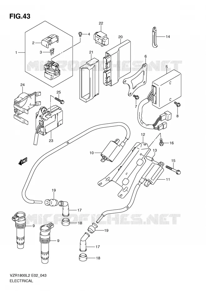 ELEKTRISCH (VZR1800UFL2 E19) Suzuki MOTO 1800 INTRUDER 2012  VZR1800L2(E02)