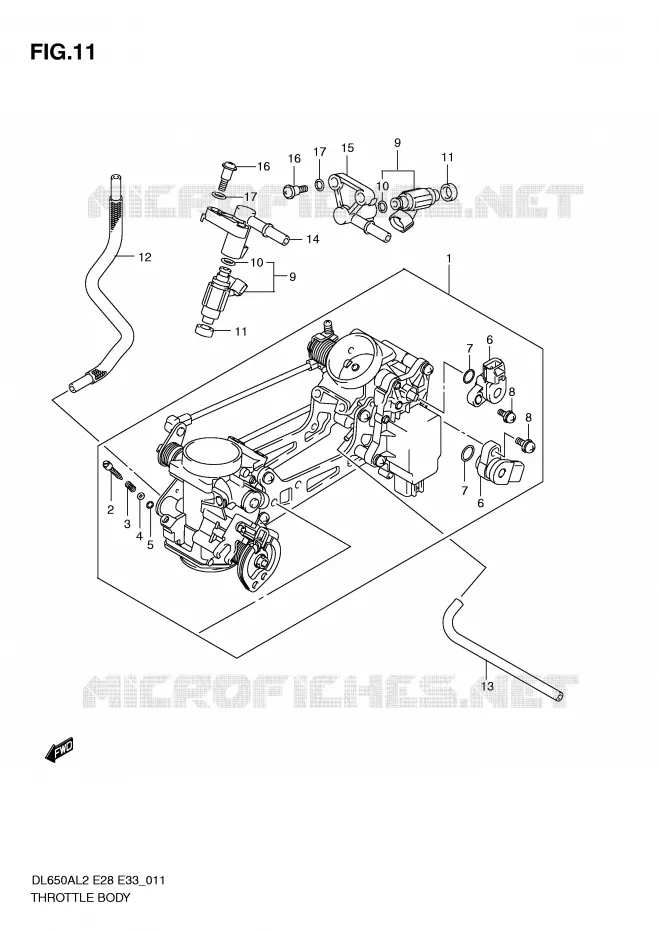 GASKLEPHUIS (DL650AL2 E28) Suzuki MOTO 650 V-STROM 2012  DL650AL2(E28)