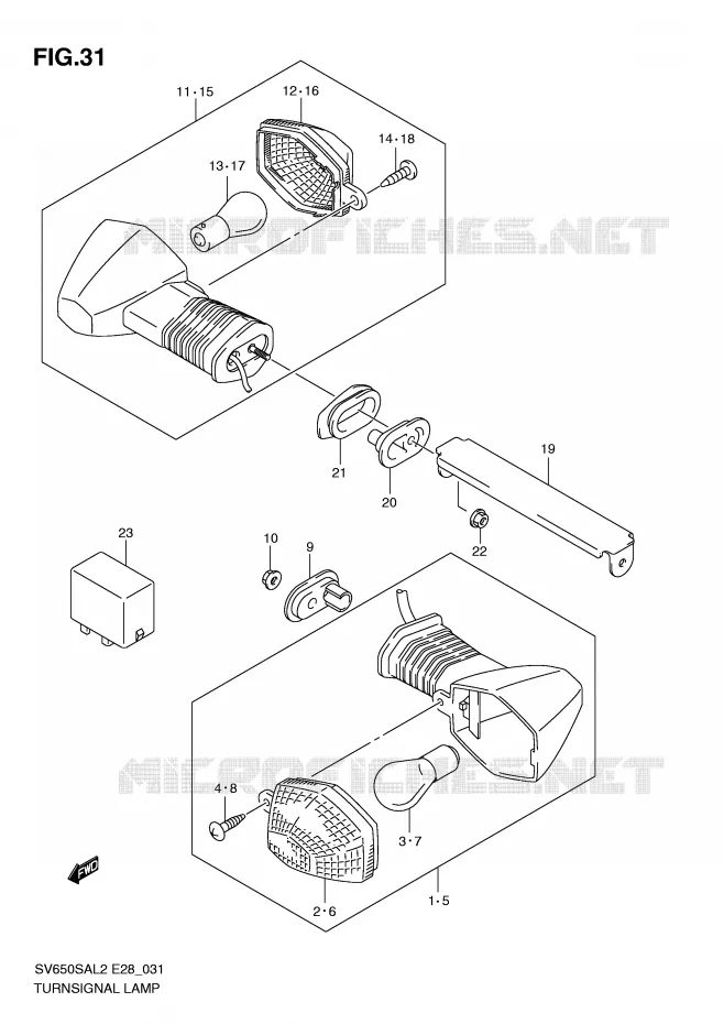 INDICATOREN Suzuki MOTO 650 SV-S 2012  SV650SAL2(E28)