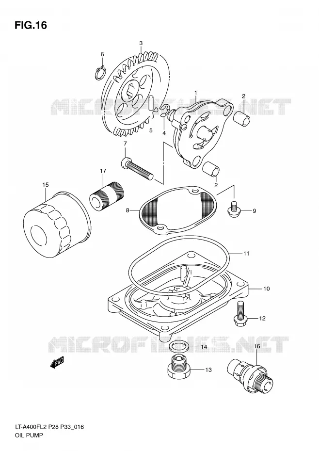 OLIEPOMP Suzuki QUAD 400 KINGQUAD 2012  LT-A400FZL2(P28)