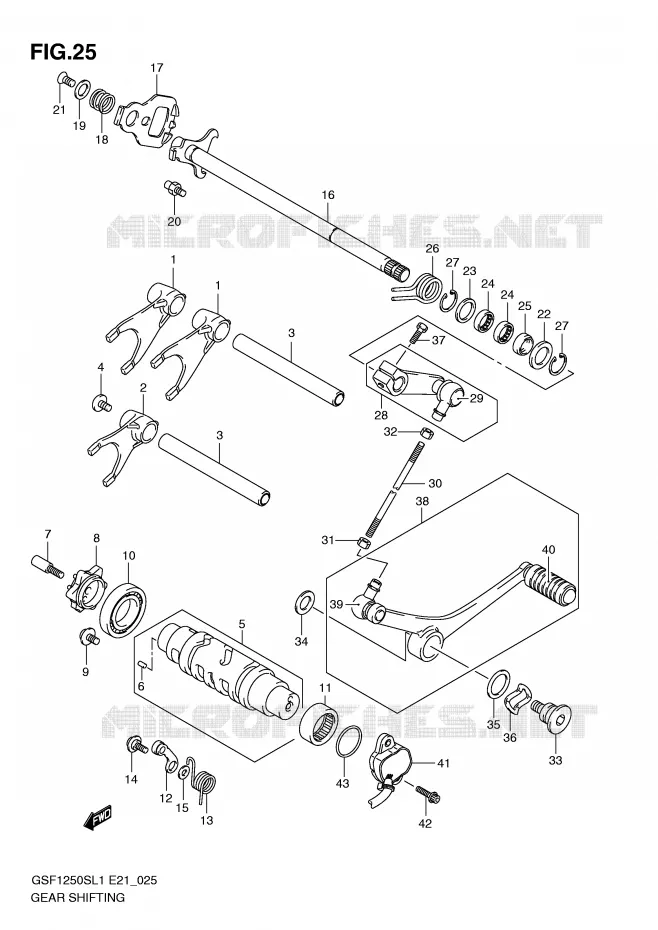 SCHAKELEN ASSY Suzuki MOTO 1250 BANDIT 2012  GSF1250SAL1(E21)