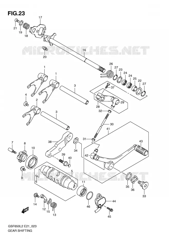 SCHAKELEN ASSY Suzuki MOTO 650 BANDIT 2012  GSF650UAL2(E21)