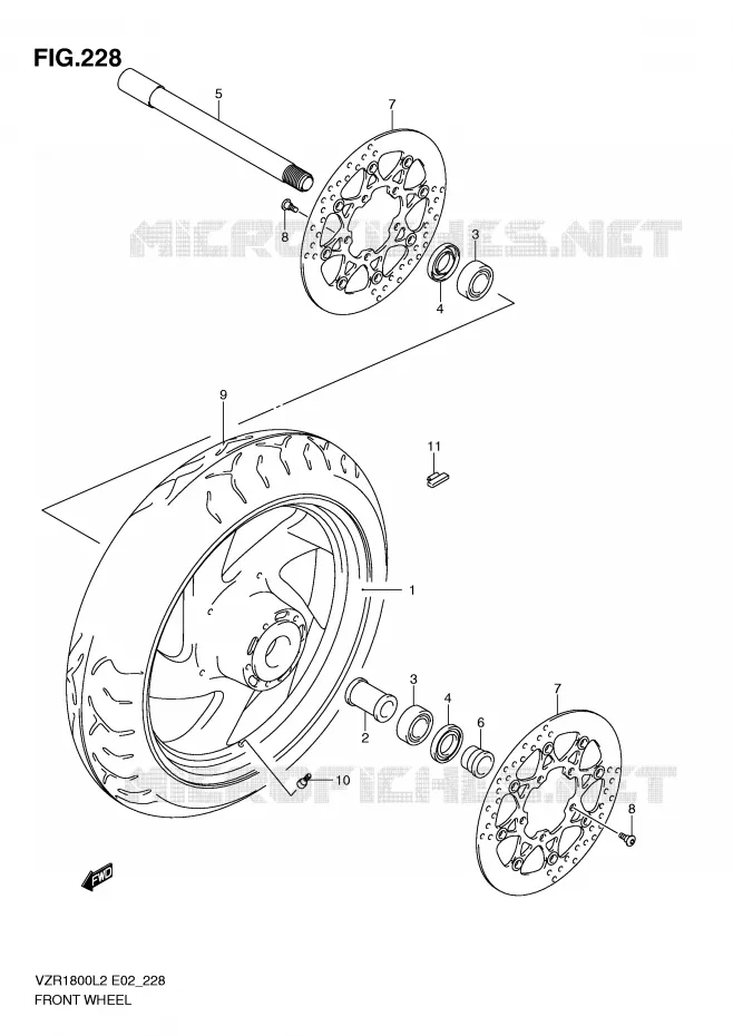 VOORWIEL (VZR1800ZL2 E19) Suzuki MOTO 1800 INTRUDER 2012  VZR1800ZL2(E02)