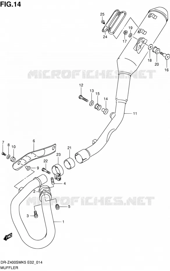 GELUIDDEMPER Suzuki MOTO 400 DR-Z 2006  DR-Z400SMK6(E24)