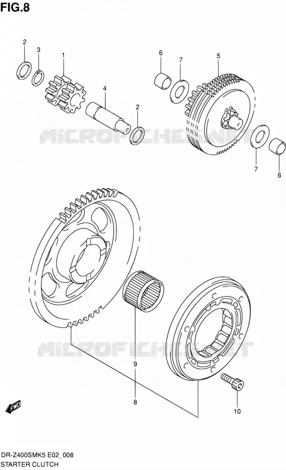 STARTMOTOR CLUTCH Suzuki MOTO 400 DR-Z 2006  DR-Z400SMK6(E24)