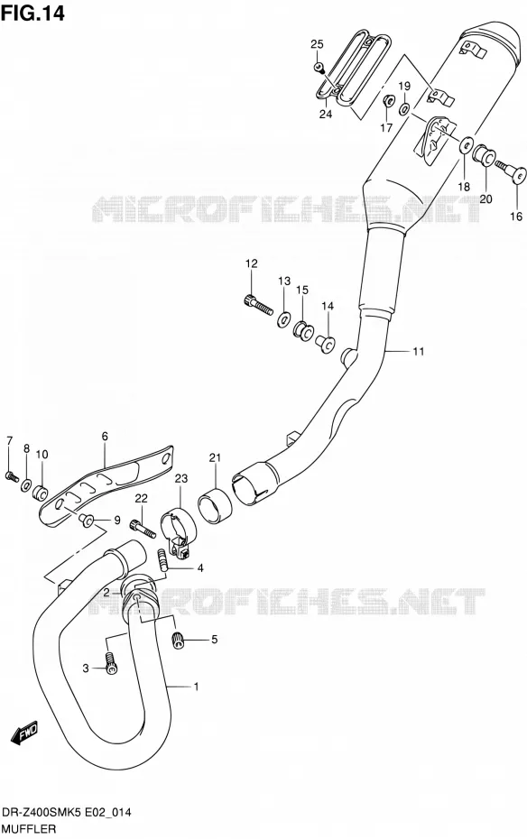 GELUIDDEMPER Suzuki MOTO 400 DR-Z 2008  DR-Z400SMK8(E24)