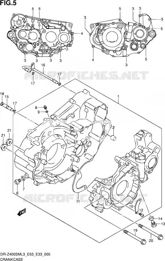 CASING Suzuki MOTO 400 DR-Z 2013  DR-Z400SM L3 (E03,E28,E33)