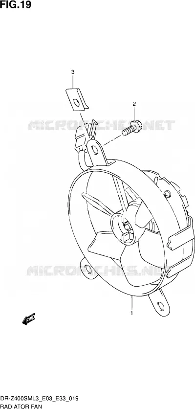 KOELVENTILATOR Suzuki MOTO 400 DR-Z 2013  DR-Z400SM L3 (E03,E28,E33)