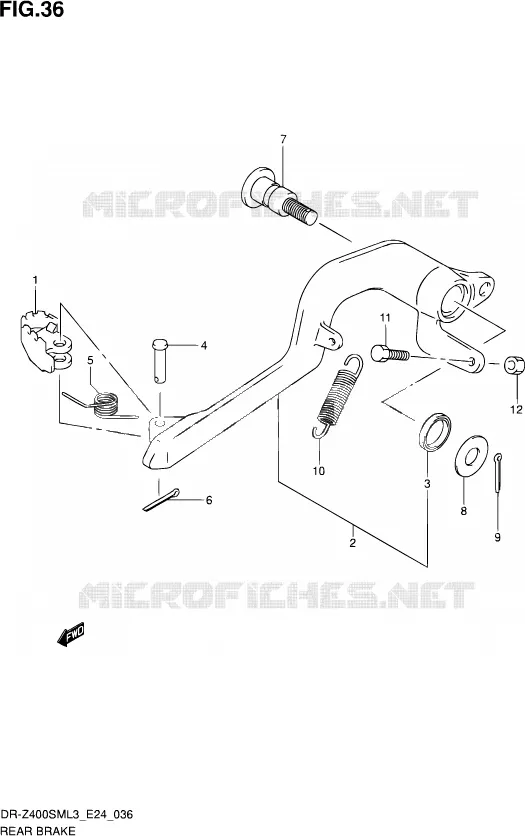 ACHTERREM Suzuki MOTO 400 DR-Z 2013  DR-Z400SM L3 (E24)