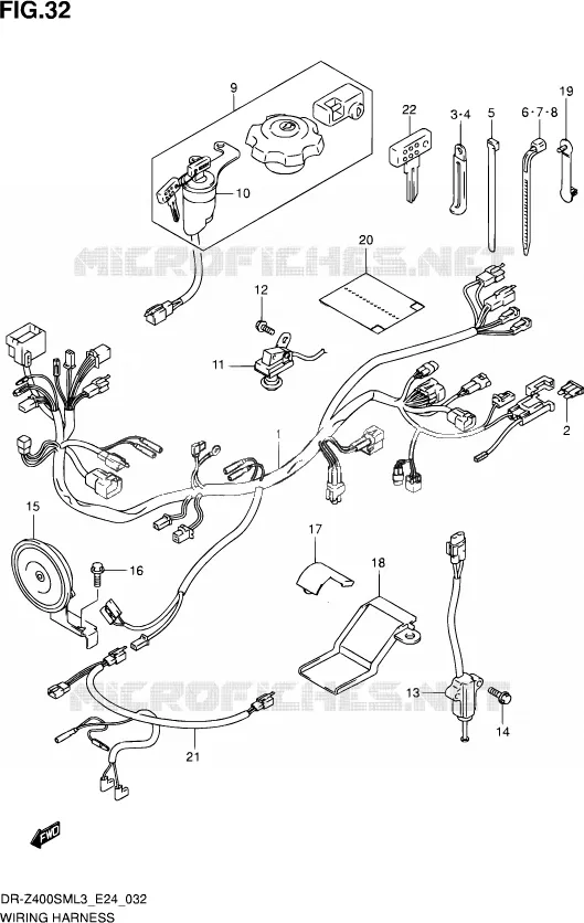BEDRADING Suzuki MOTO 400 DR-Z 2013  DR-Z400SM L3 (E24)