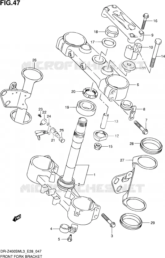 STUURPEN Suzuki MOTO 400 DR-Z 2013  DR-Z400SM L3 (E28)