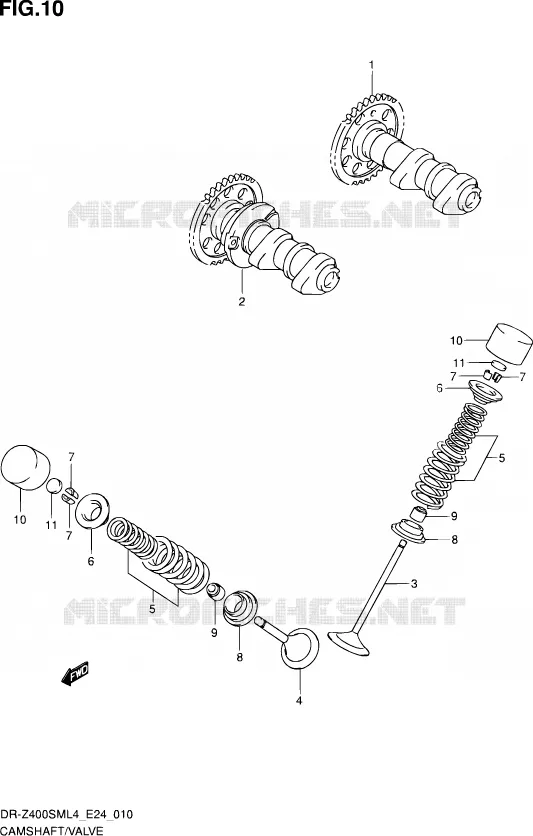 NOKKENAS - VALVES Suzuki MOTO 400 DR-Z 2014  DR-Z400SM L4 (E24)