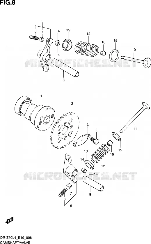 NOKKENAS - VALVES Suzuki MOTO 70 DR-Z 2014  DR-Z70 L4 (E19)