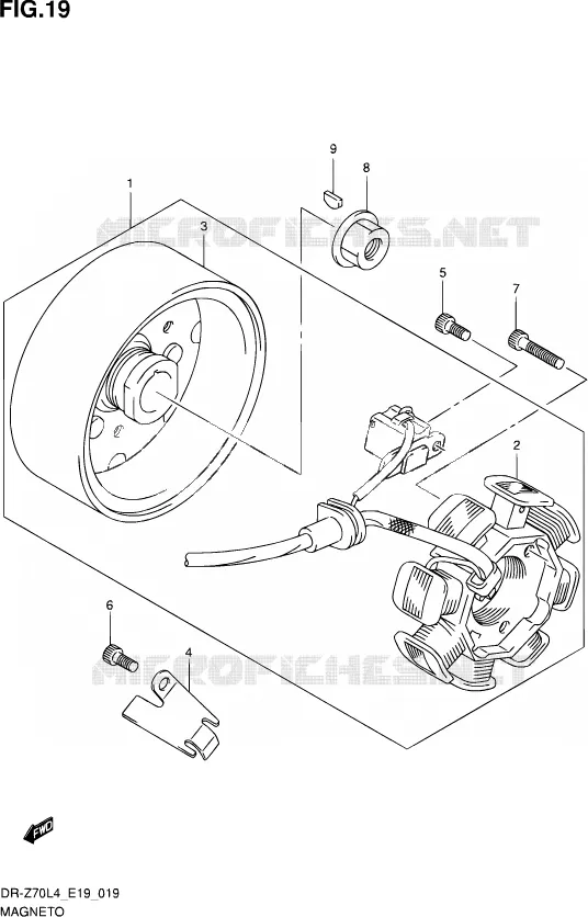 ONTSTEKING Suzuki MOTO 70 DR-Z 2015  DR-Z70 L4 (E19)
