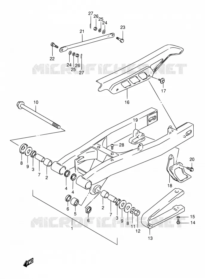 SWINGARM Suzuki MOTO 125 DR 2000  DR125SEY/DR125SEUY
