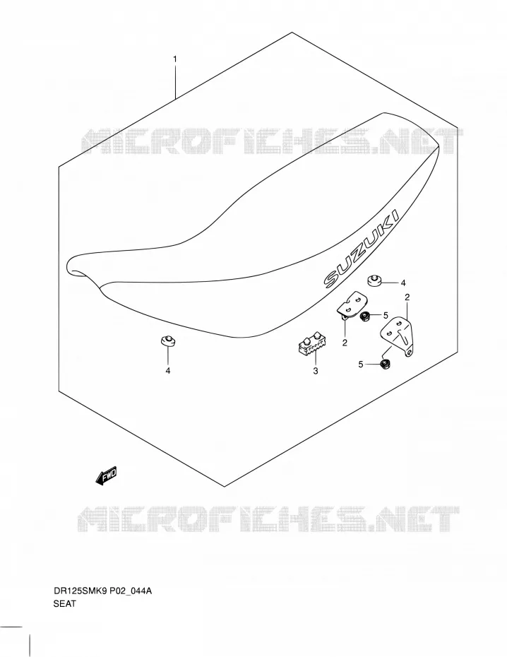 SEAT (MODEL L0) Suzuki MOTO 125 DR 2010  DR125SML0(E02)
