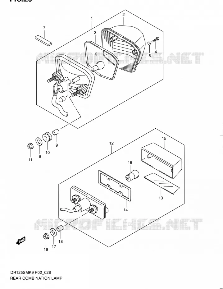 ACHTERLICHT Suzuki MOTO 125 DR 2011  DR125SML0(E19)
