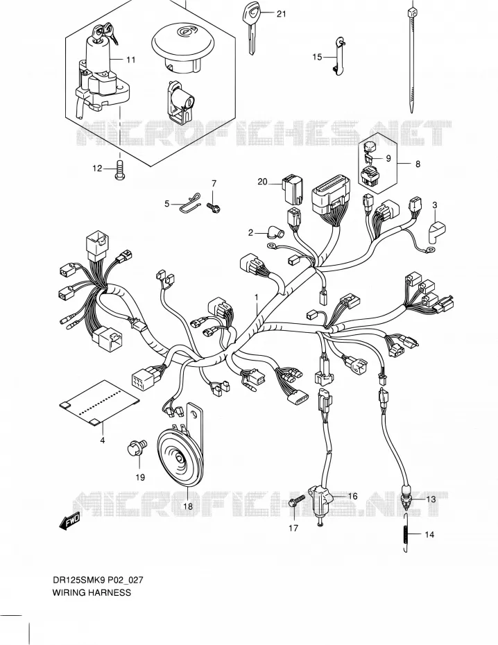 BEDRADING Suzuki MOTO 125 DR 2010  DR125SML0(E19)