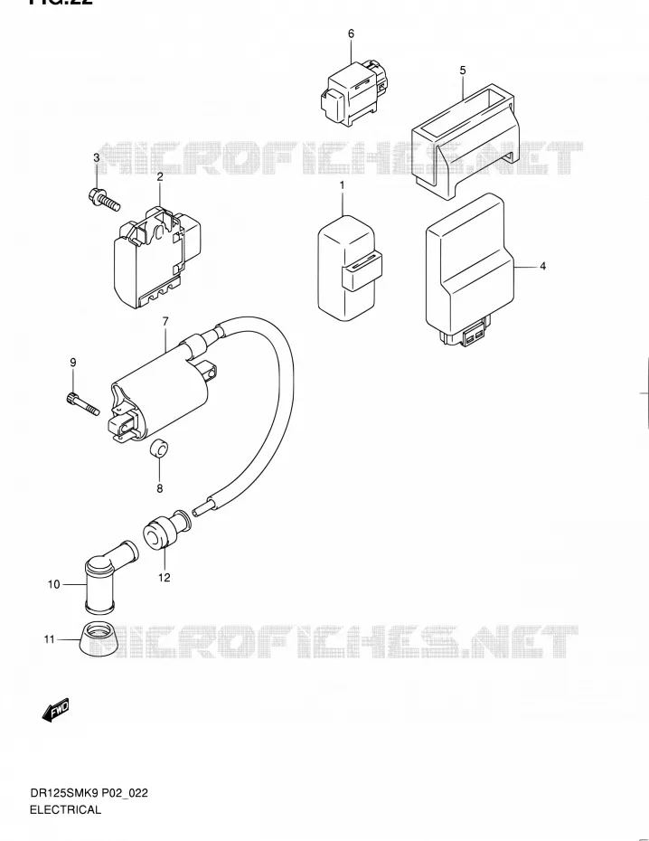 ELEKTRISCH Suzuki MOTO 125 DR 2012  DR125SML0(E19)