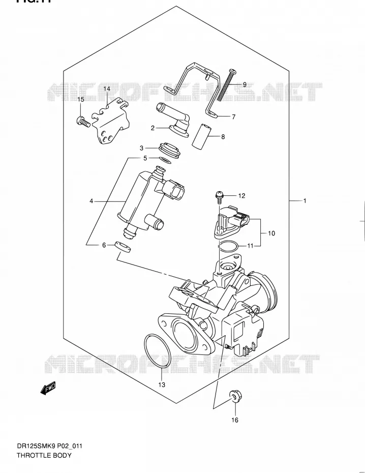 GASKLEPHUIS Suzuki MOTO 125 DR 2011  DR125SML0(E19)