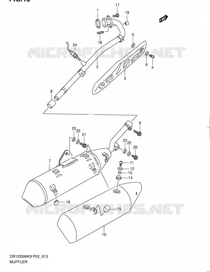 GELUIDDEMPER Suzuki MOTO 125 DR 2011  DR125SML0(E19)