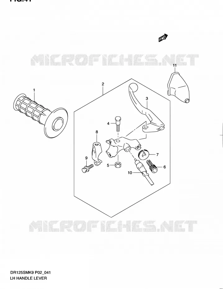 LINKER HENDEL - HANDGREEP Suzuki MOTO 125 DR 2012  DR125SML0(E19)