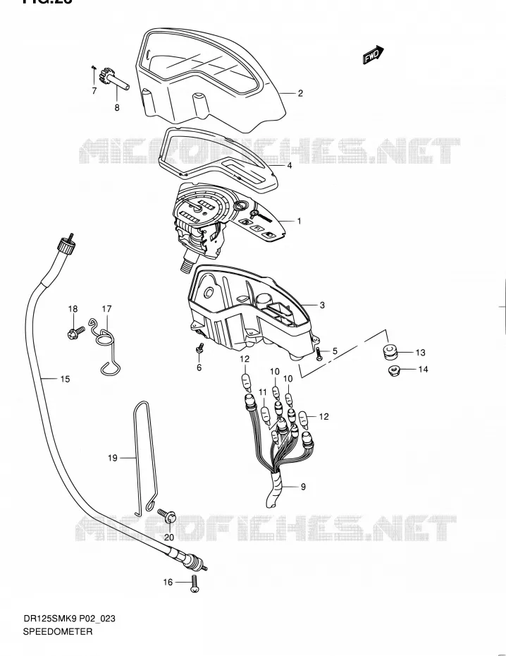SNELHEIDSMETER Suzuki MOTO 125 DR 2010  DR125SML0(E19)