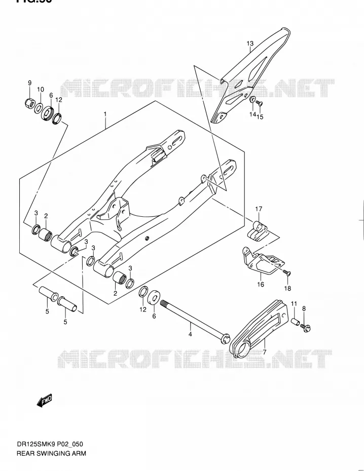 SWINGARM Suzuki MOTO 125 DR 2012  DR125SML0(E19)