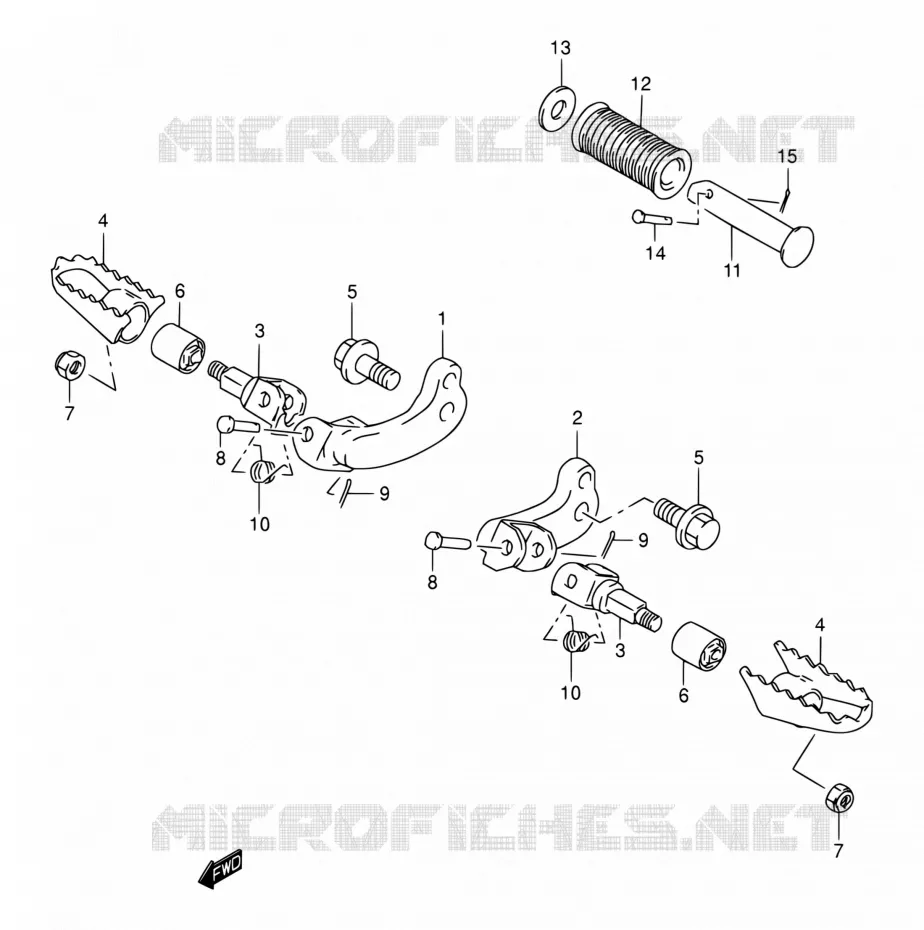 FOOTREST Suzuki MOTO 200 DR 2002  DR200SE K2 (E03,E28,E33)