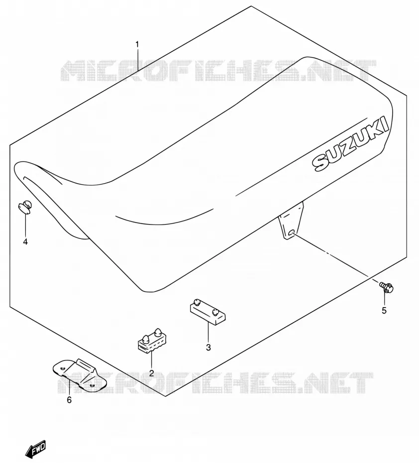 SEAT (MODEL K5 E06,E24) Suzuki MOTO 200 DR 2002  DR200SE K2 (E06,E24)