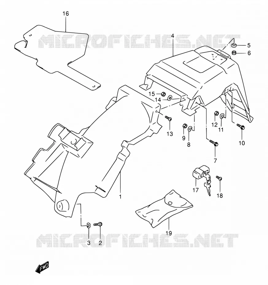 ACHTERSPATBORD Suzuki MOTO 200 DR 2003  DR200SE K3 (E03,E28,E33)