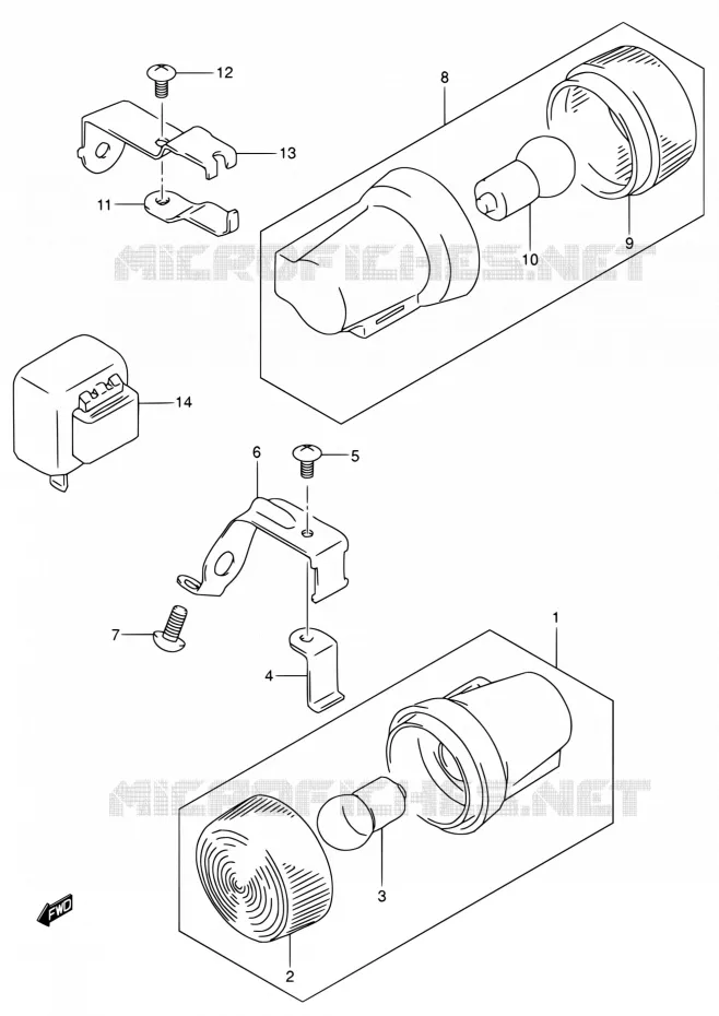 INDICATOREN (MODEL K2/K3/K4/K5 E06) Suzuki MOTO 200 DR 2004  DR200SE K4 (E06,E24)