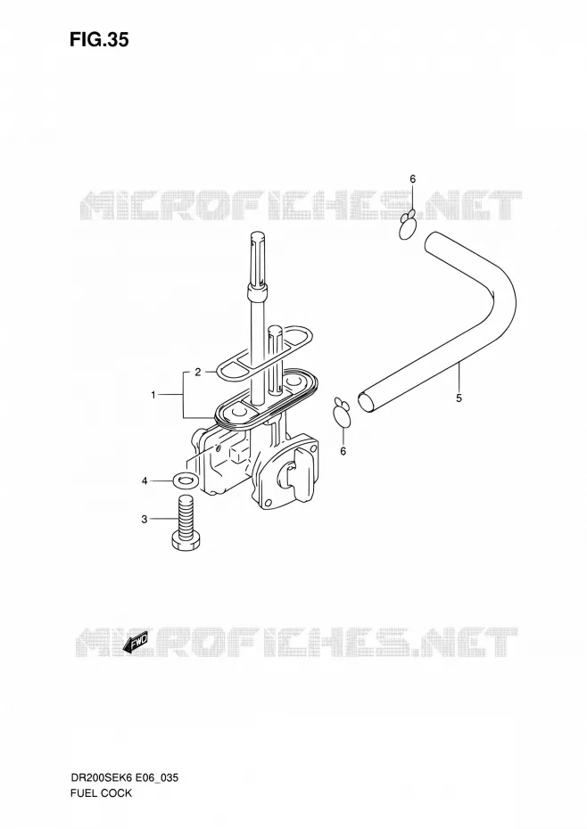 FUEL COCK Suzuki MOTO 200 DR 2009  DR200SE K9 (E06,E24)