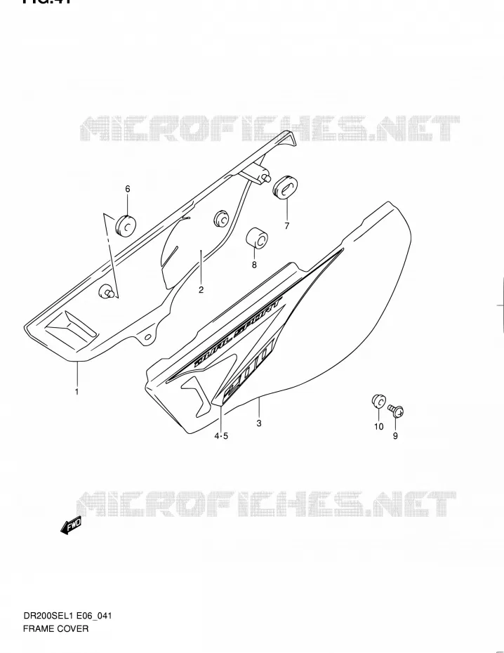ACHTER KUIP Suzuki MOTO 200 DR 2011  DR200SE L1 (E06,E24)