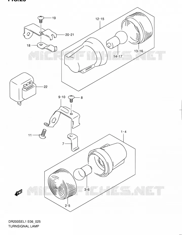 INDICATOREN (DR200SEL1 E06) Suzuki MOTO 200 DR 2011  DR200SE L1 (E06,E24)