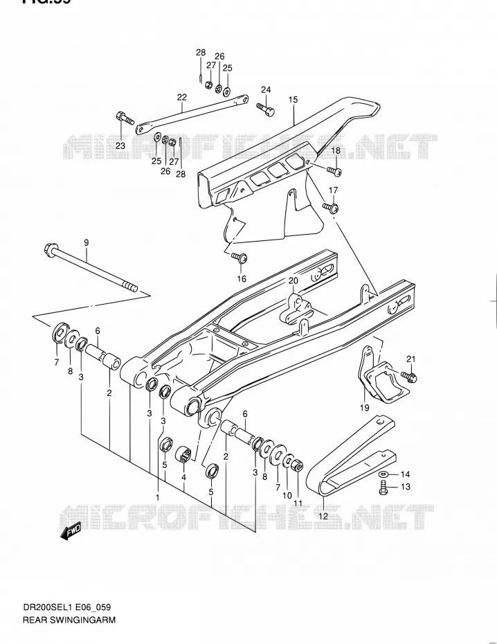 SWINGARM Suzuki MOTO 200 DR 2011  DR200SE L1 (E06,E24)