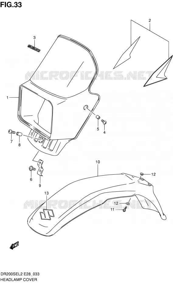 KUIPJE Suzuki MOTO 200 DR 2012  DR200SE L2 (E03,E28,E33)