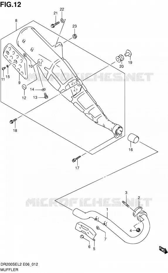 GELUIDDEMPER Suzuki MOTO 200 DR 2012  DR200SEL2(E24)