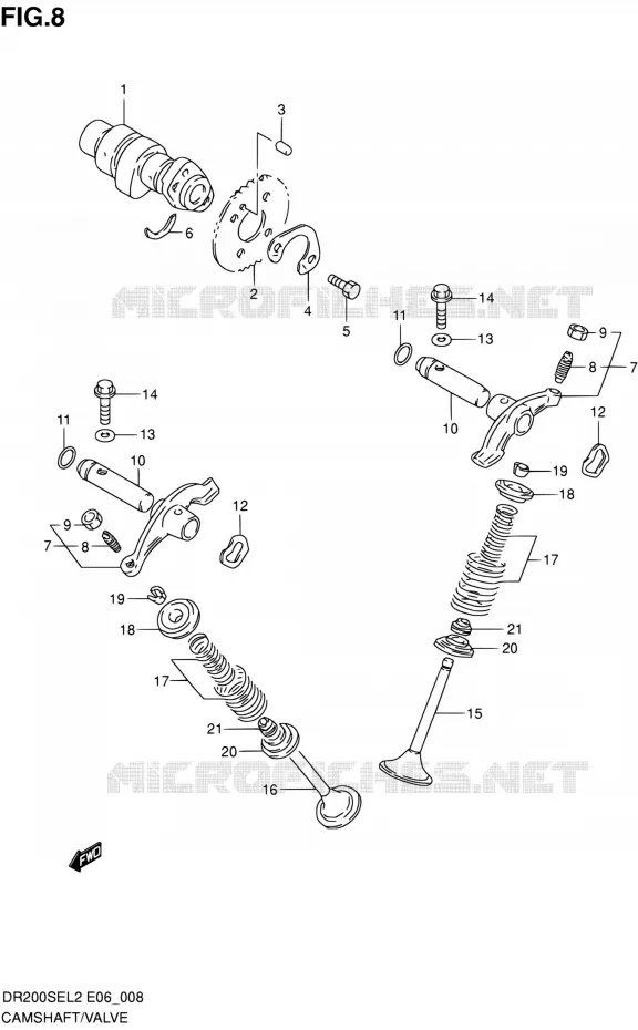NOKKENAS - VALVES Suzuki MOTO 200 DR 2012  DR200SEL2(E24)