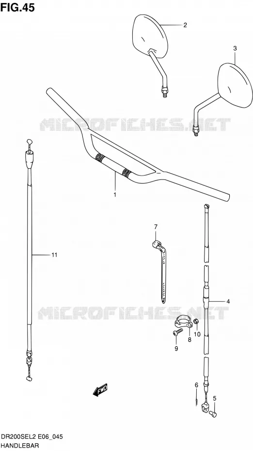 STUUR (DR200SEL2 E06) Suzuki MOTO 200 DR 2012  DR200SEL2(E24)