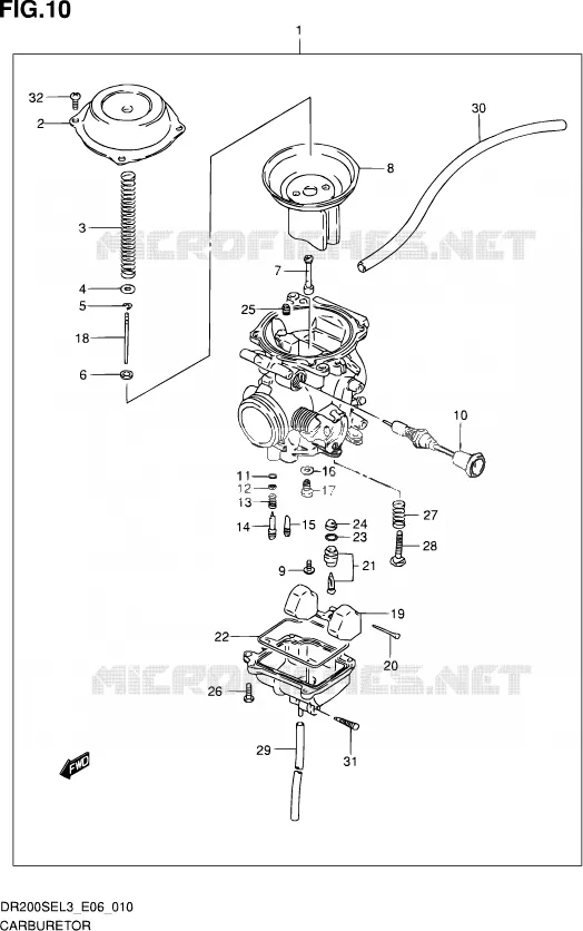 CARBURATOR Suzuki MOTO 200 DR 2013  DR200SE L3 (E06)