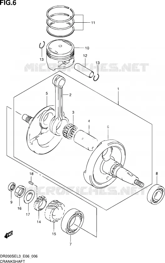 KRUKAS Suzuki MOTO 200 DR 2013  DR200SE L3 (E06)