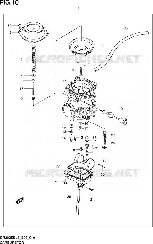 CARBURATOR Suzuki MOTO 200 DR 2013  DR200SE L3 (E24)