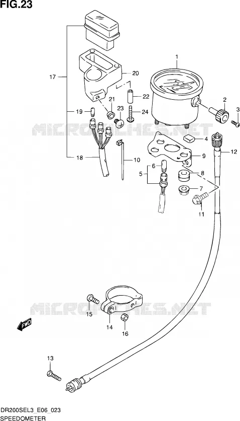 SNELHEIDSMETER Suzuki MOTO 200 DR 2013  DR200SE L3 (E24)